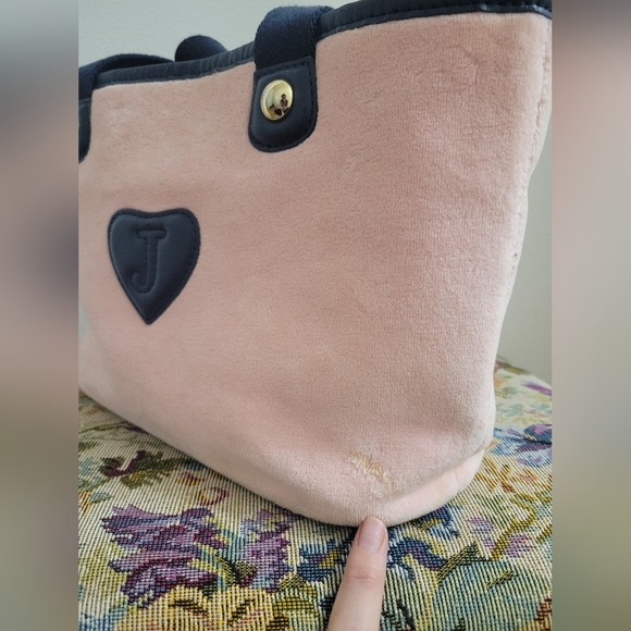 Vintage Juicy Couture Pink Velour Bag - Picture 4 of 12